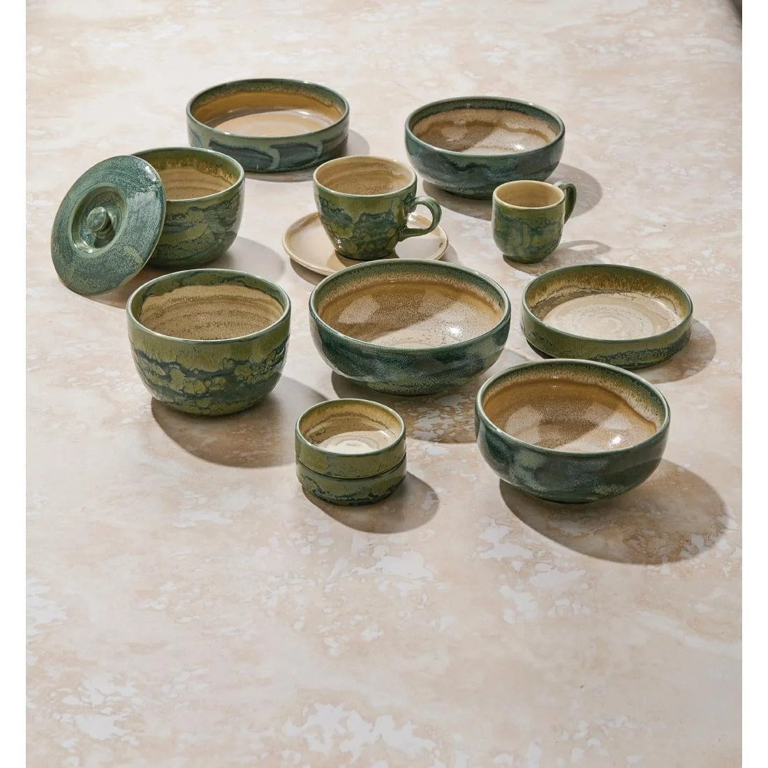 Steelite Aurora Revolution Jade Round Stacking Trays 202mm (12 Pack) - Image 5