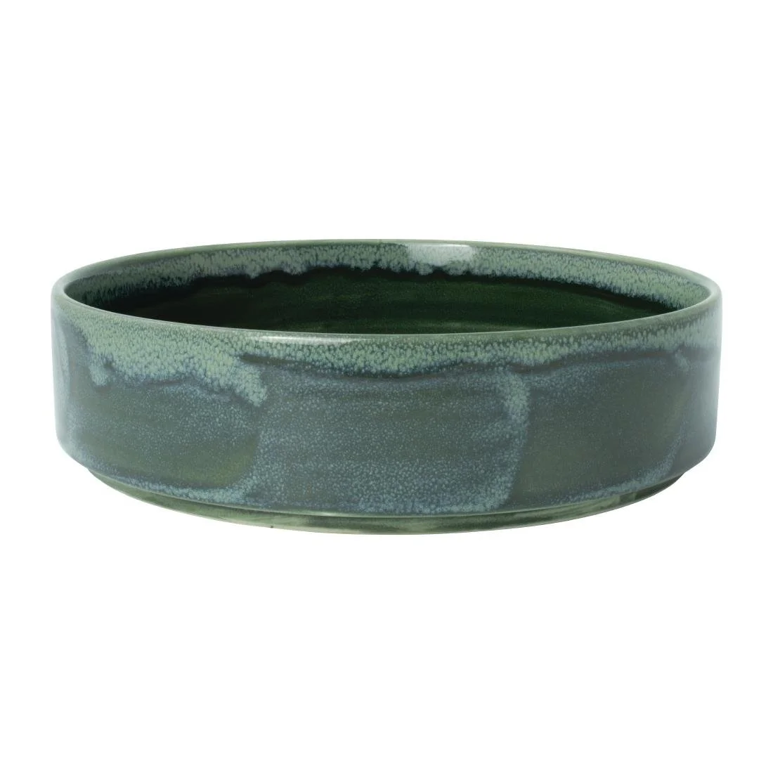 Steelite Aurora Vesuvius Burnt Emerald Round Stacking Trays 203mm (12 Pack)