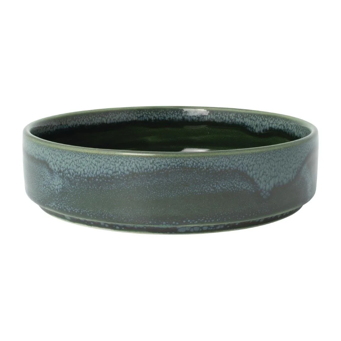 Steelite Aurora Vesuvius Burnt Emerald Round Stacking Trays 165mm (12 Pack)