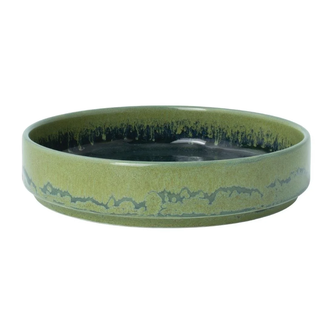 Steelite Aurora Vesuvius Burnt Emerald Round Stacking Trays 135mm (12 Pack)