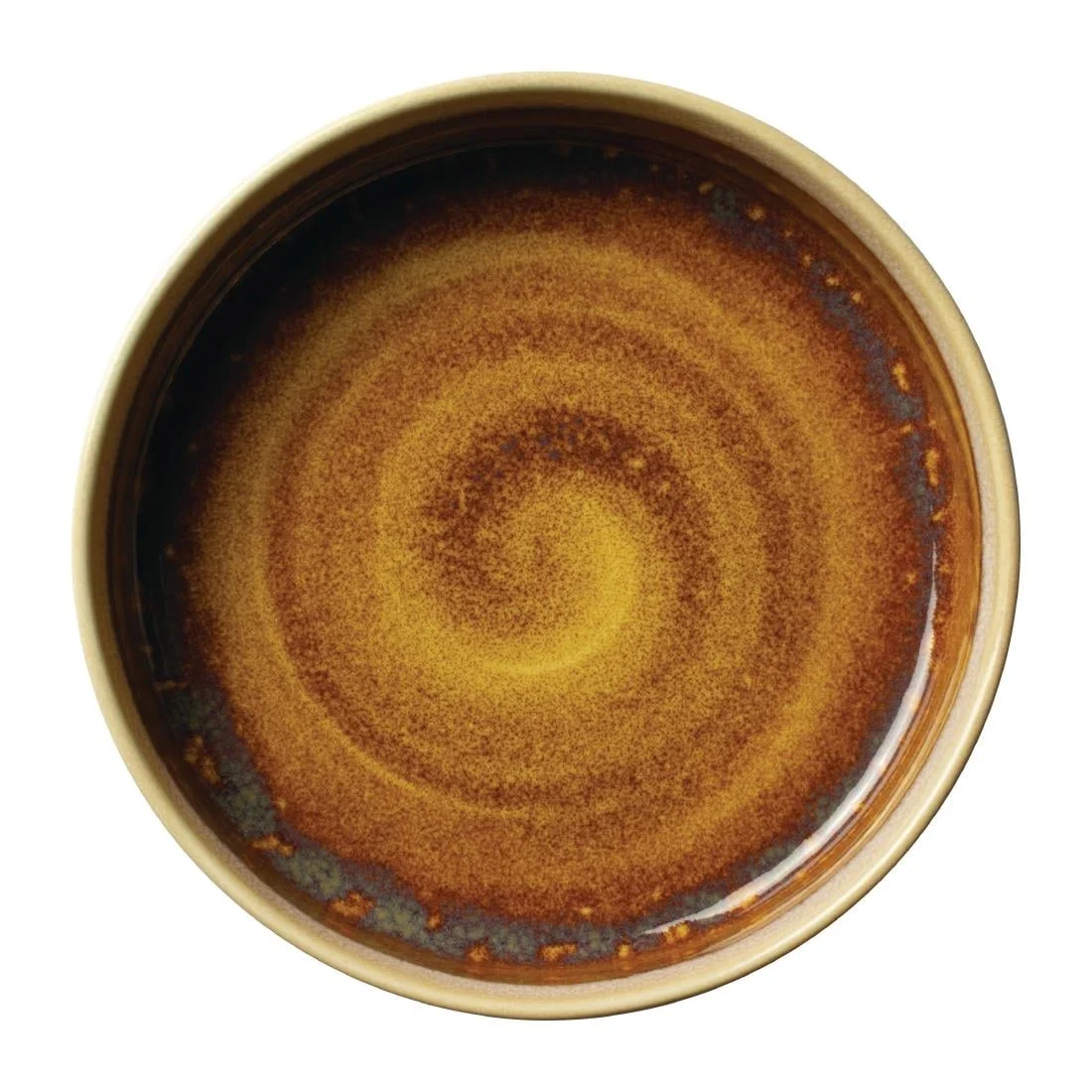 Steelite Aurora Vesuvius Amber Round Stacking Trays 203mm (12 Pack) - Image 2