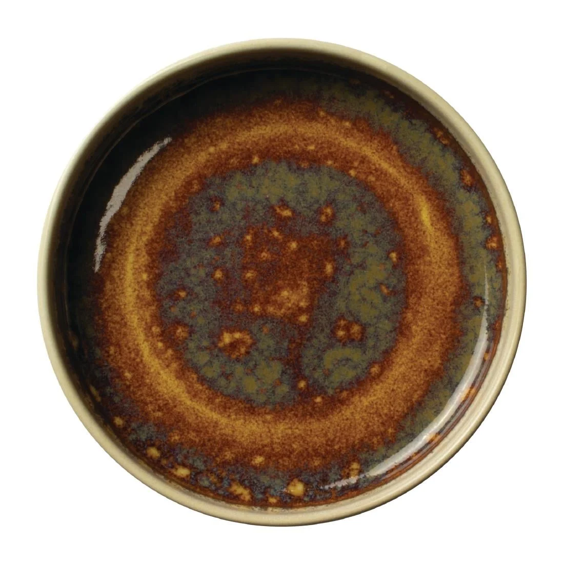 Steelite Aurora Vesuvius Amber Round Stacking Trays 135mm (12 Pack) - Image 5