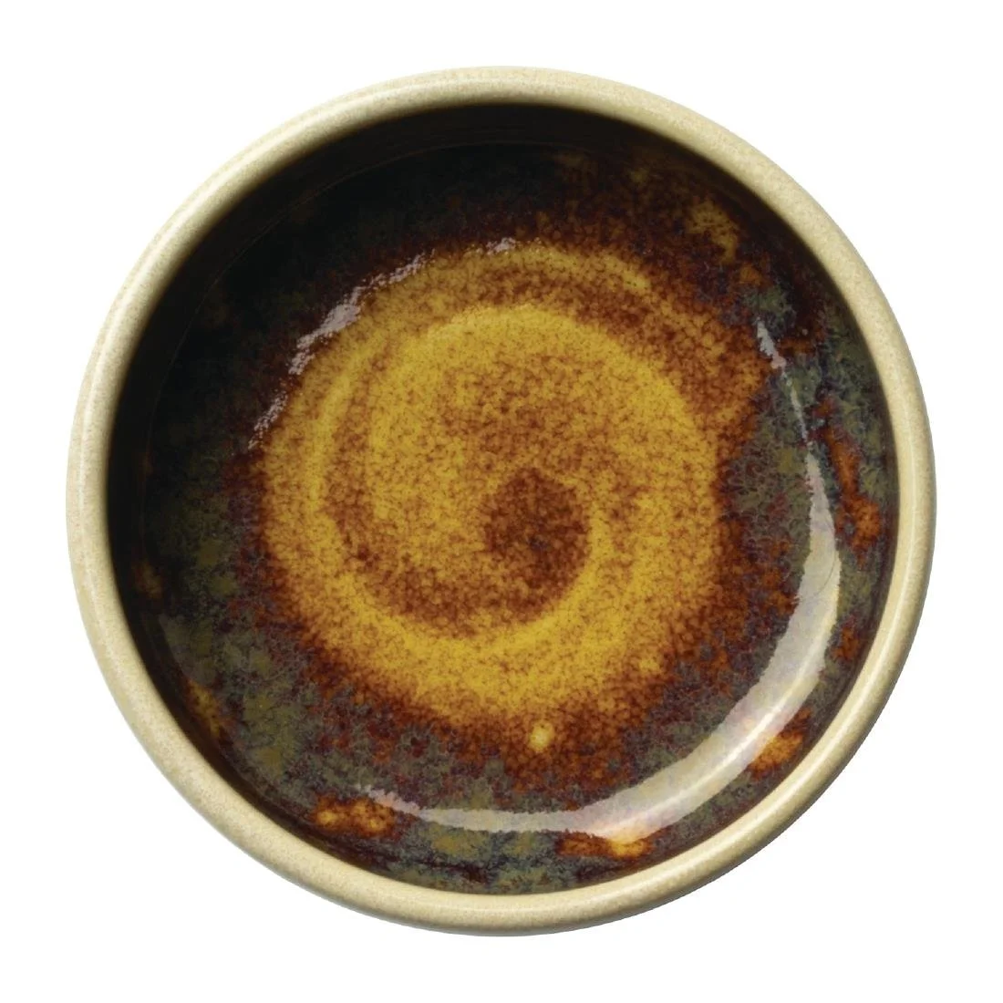 Steelite Aurora Vesuvius Amber Round Stacking Trays 75mm (12 Pack) - Image 5