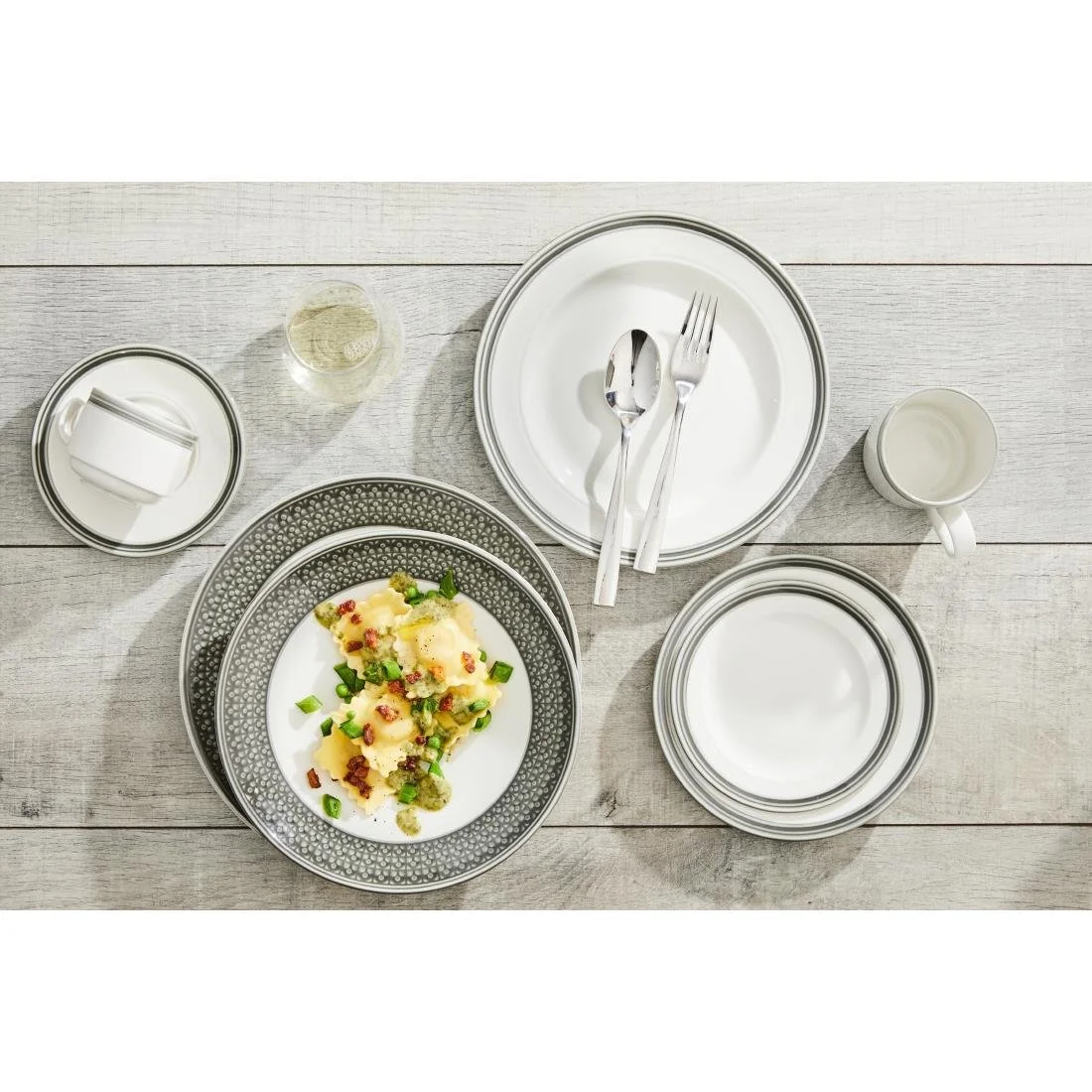 Steelite Bead Truffle Saucers 150mm (12 Pack) - Image 2