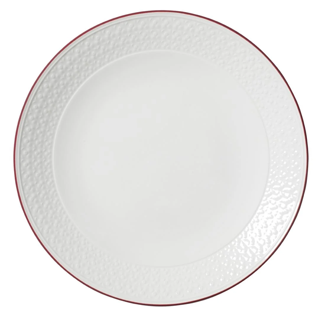 Steelite Bead Maroon Band Coupe Plates 285mm (6 Pack)
