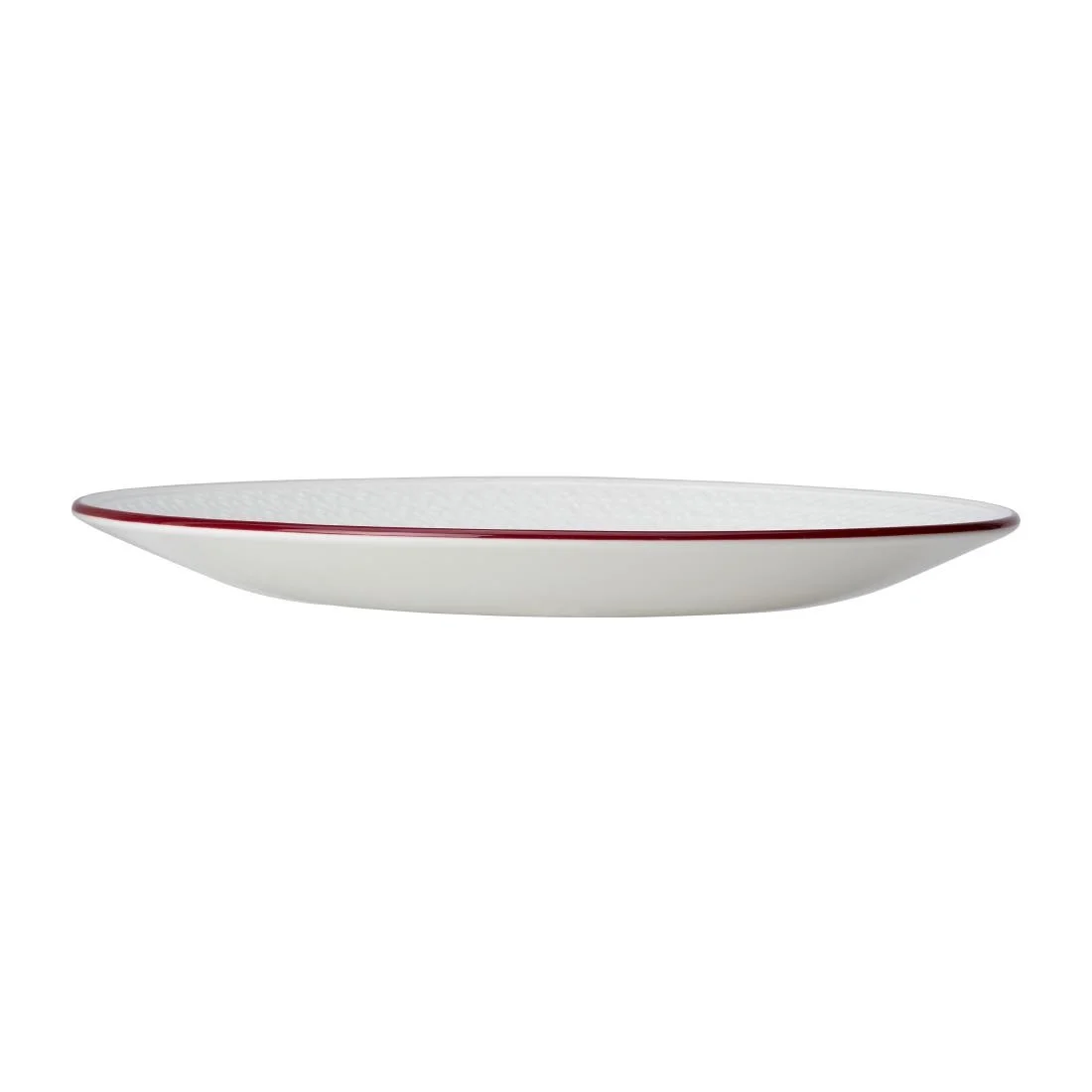 Steelite Bead Maroon Band Coupe Plates 285mm (6 Pack) - Image 2