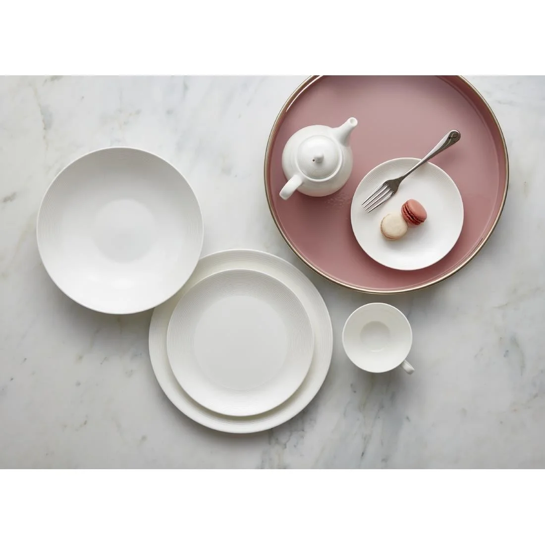 William Edwards Spiro Teacups White 200ml (12 Pack) - Image 6