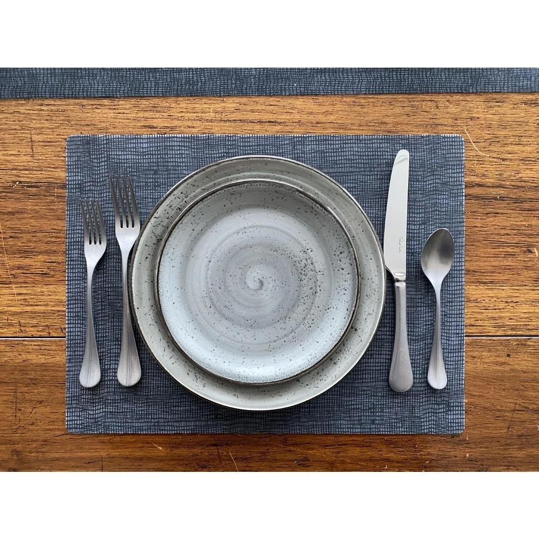 Steelite Modern Twist Silicone Placemat Denim Blue 305x400mm (12 Pack) - Image 2
