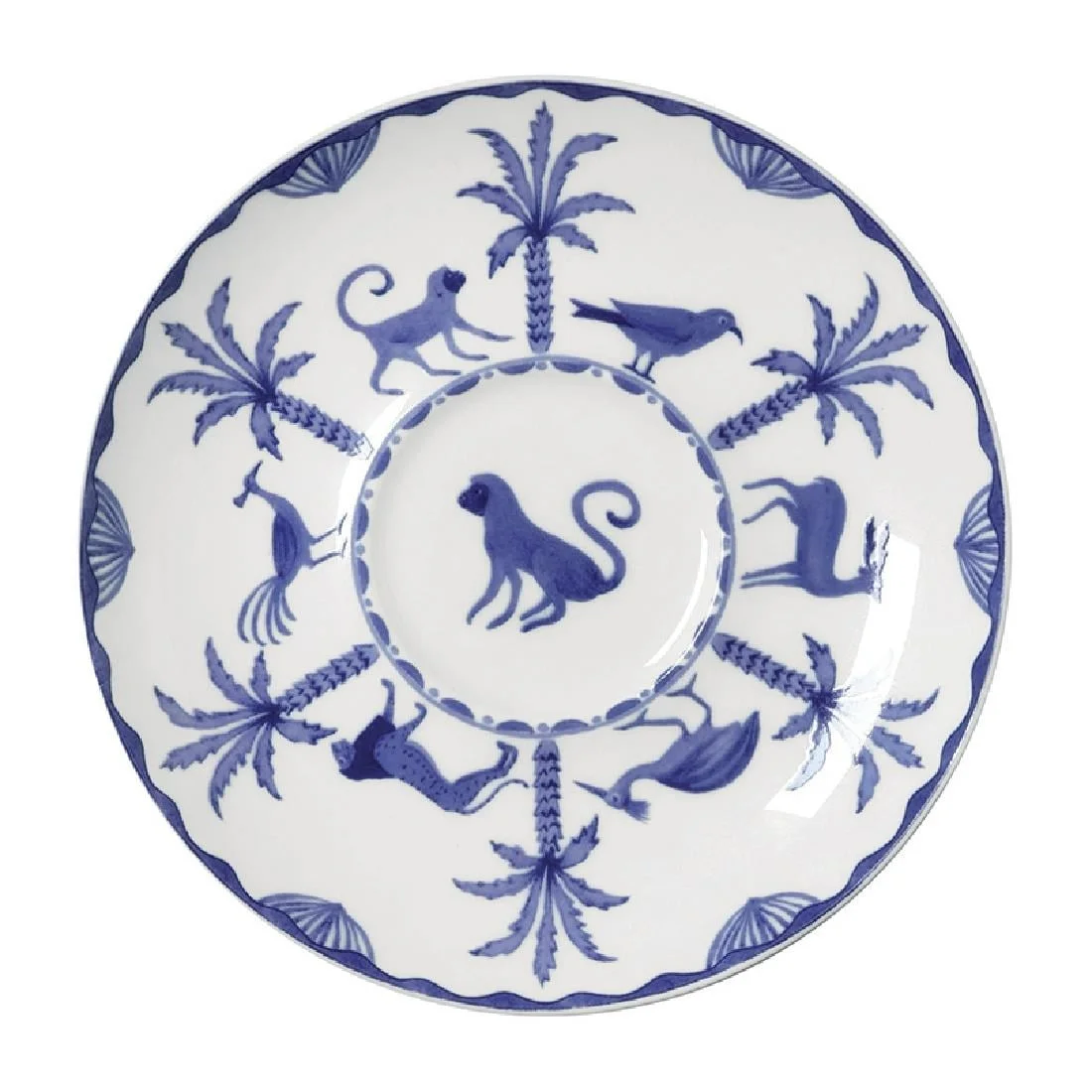 William Edwards Sultan's Garden Blue Tea for One Saucers (12 Pack)