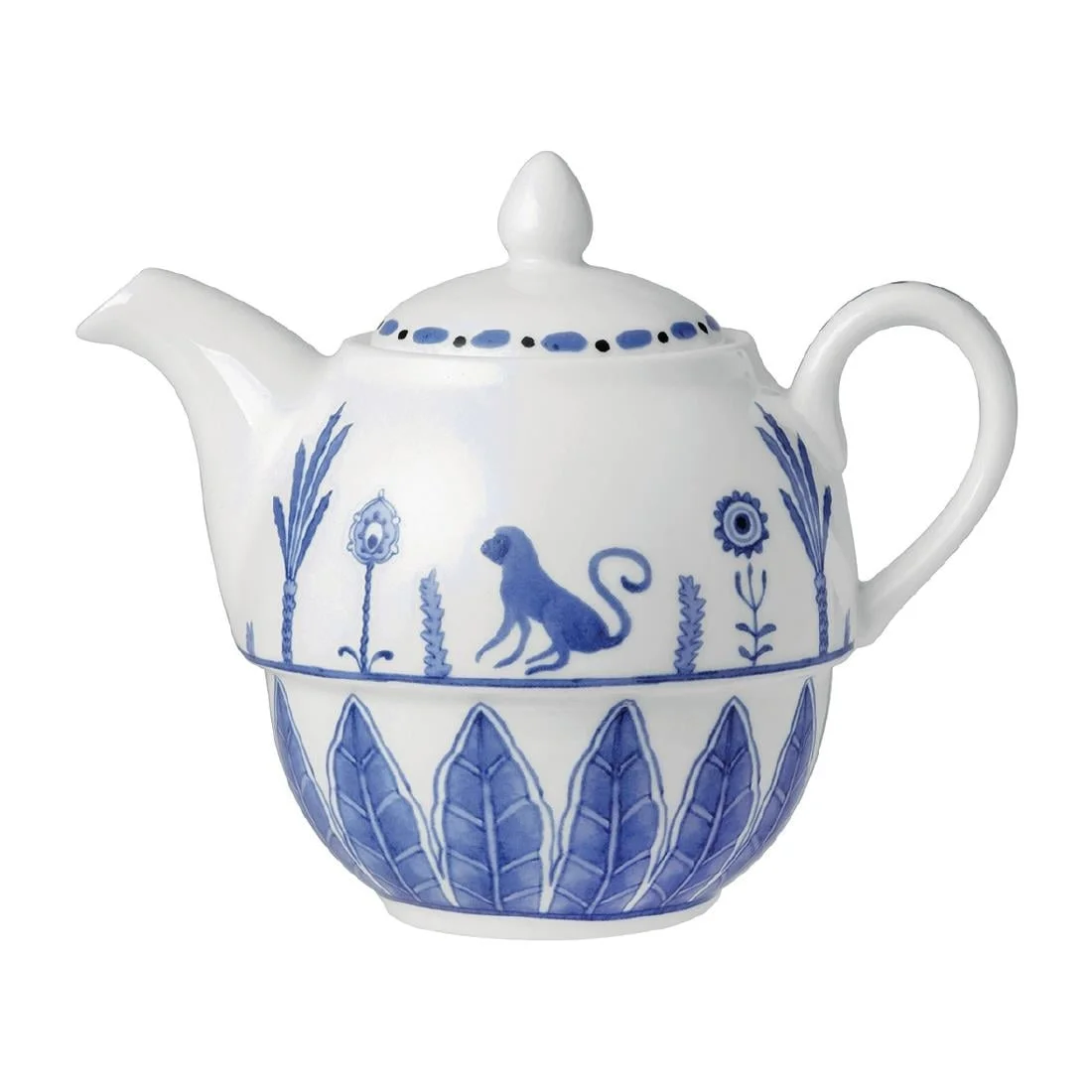 William Edwards Sultan's Garden Blue Tea For One Teapot Coupe 460ml (6 Pack)