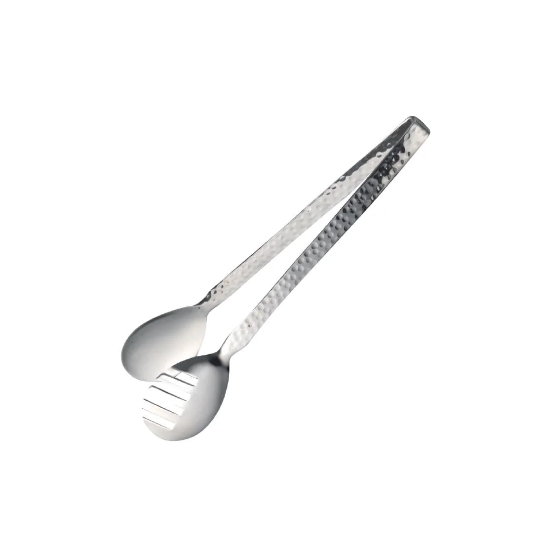 Steelite Hammered Stainless Steel D.W. Haber Buffet Serving Tong 9'' (6 Pack)