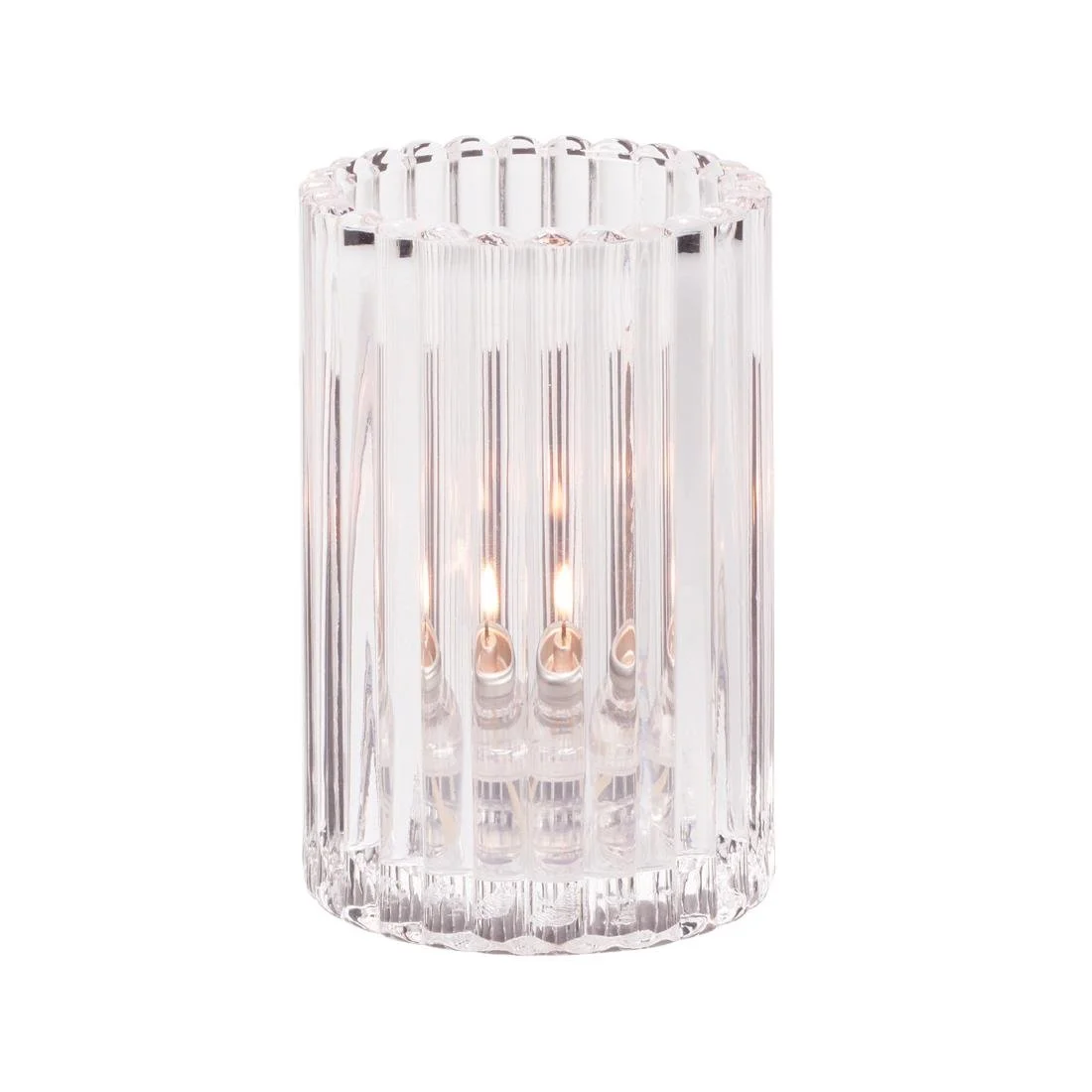 Hollowick Vertical Rod Clear Cylinder 73mm x 118mm (6 Pack)