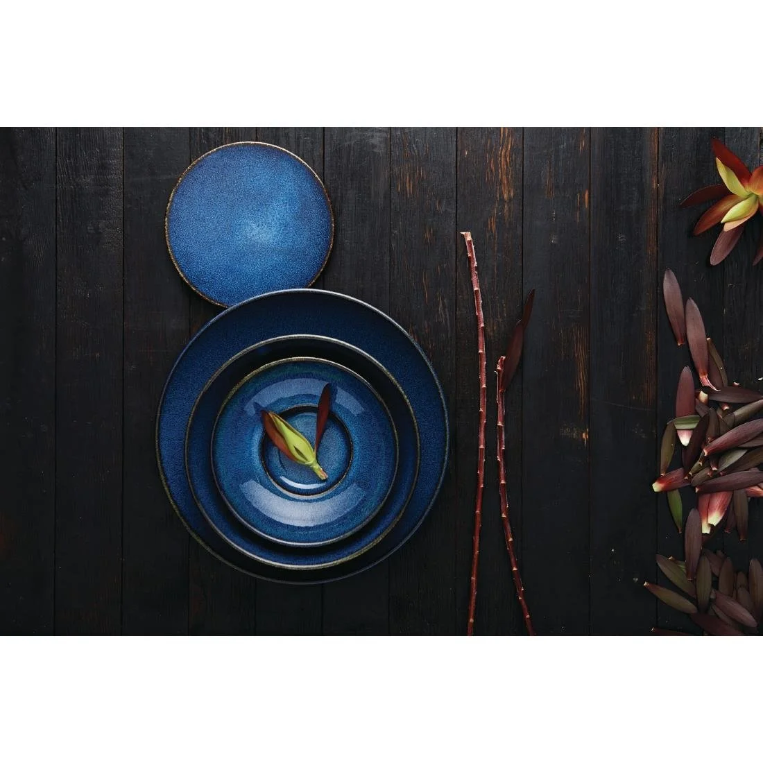 Rene Ozorio Wabi Sabi Rimmed Coupe Bowls Indigo 165mm (12 Pack) - Image 2