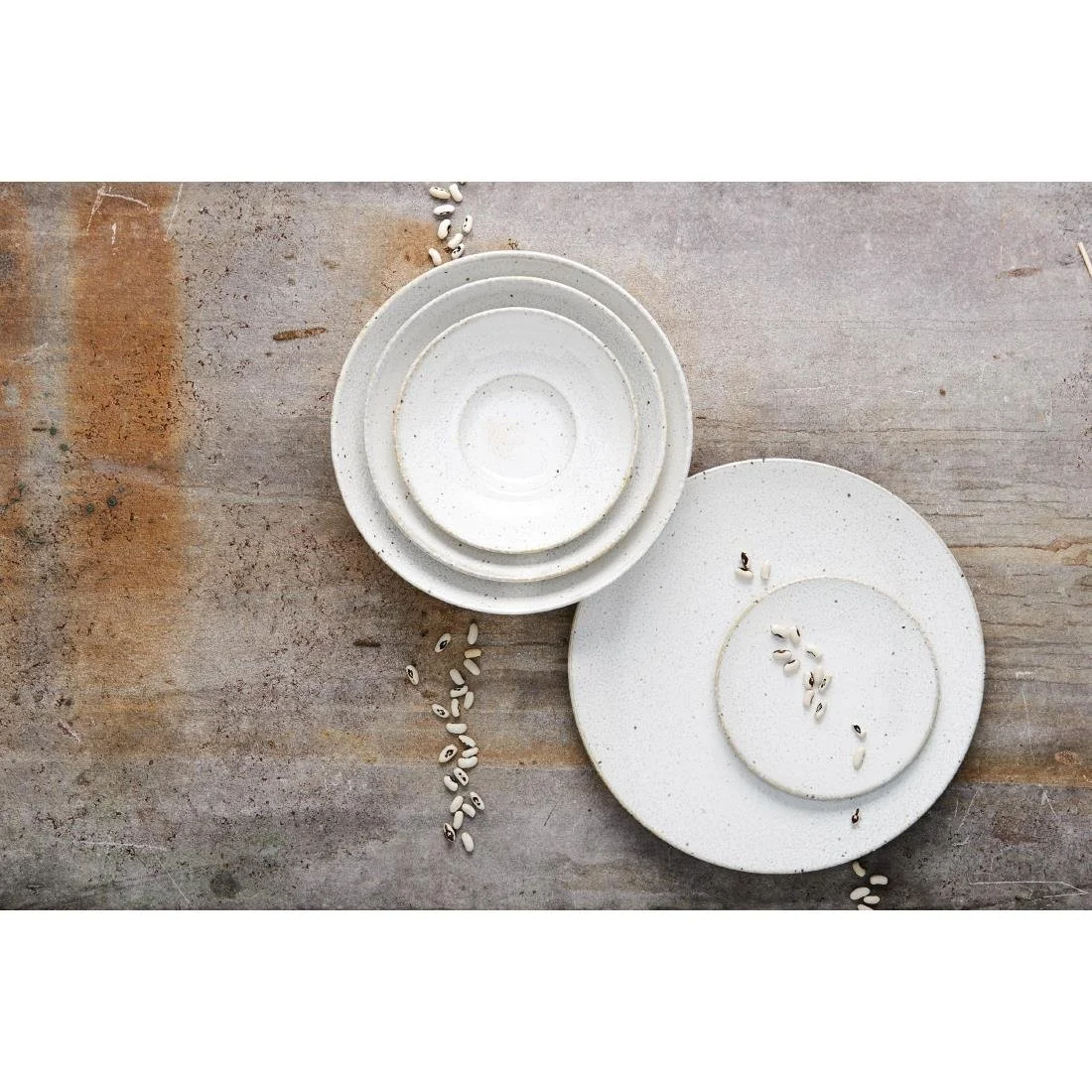 Rene Ozorio Wabi Sabi Rimmed Coupe Rimmed Bowls Lichen 200mm (6 Pack) - Image 2