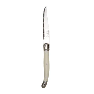 Laguiole Serrated Steak Knives White Handle (6 Pack)