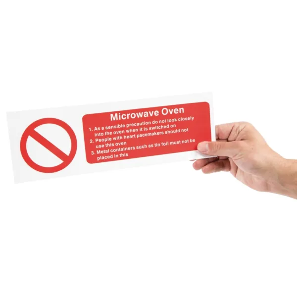 Vogue Microwave Oven Safety Sign
