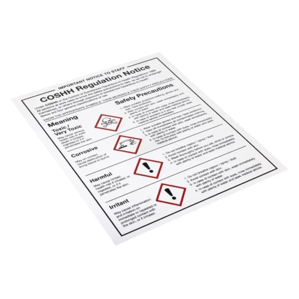 COSHH Regulations Sign