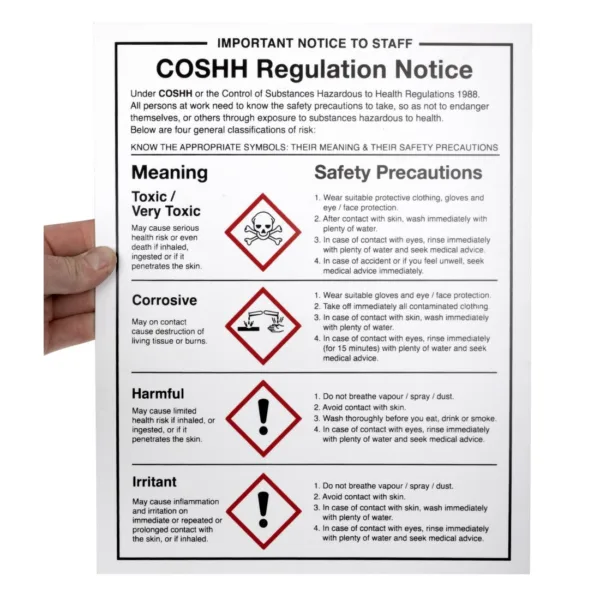 COSHH Regulations Sign