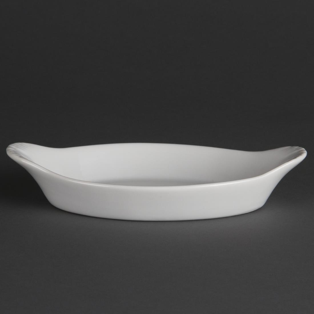 Olympia Whiteware Oval Eared Dishes 204mm