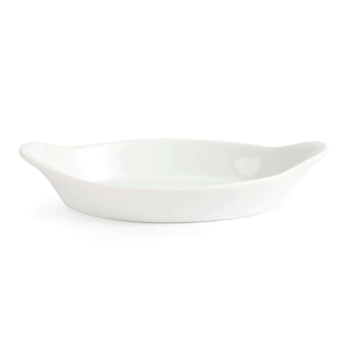 Olympia Whiteware Oval Eared Dishes 204mm