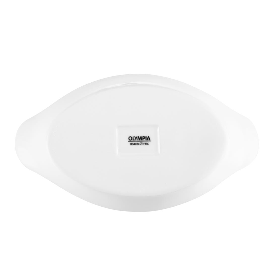 Olympia Whiteware Oval Eared Dishes 204mm