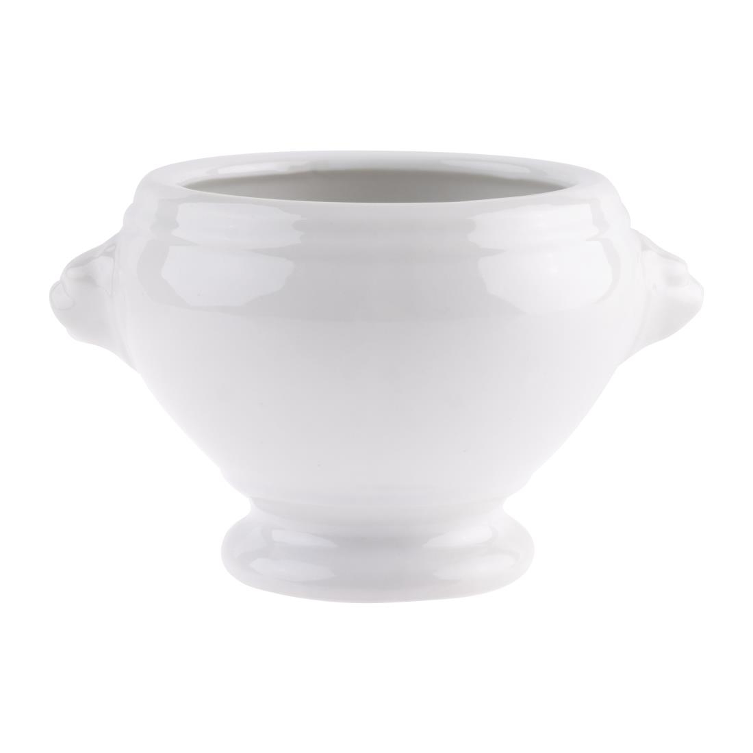 Olympia Whiteware Lion Head Soup Bowls 475ml