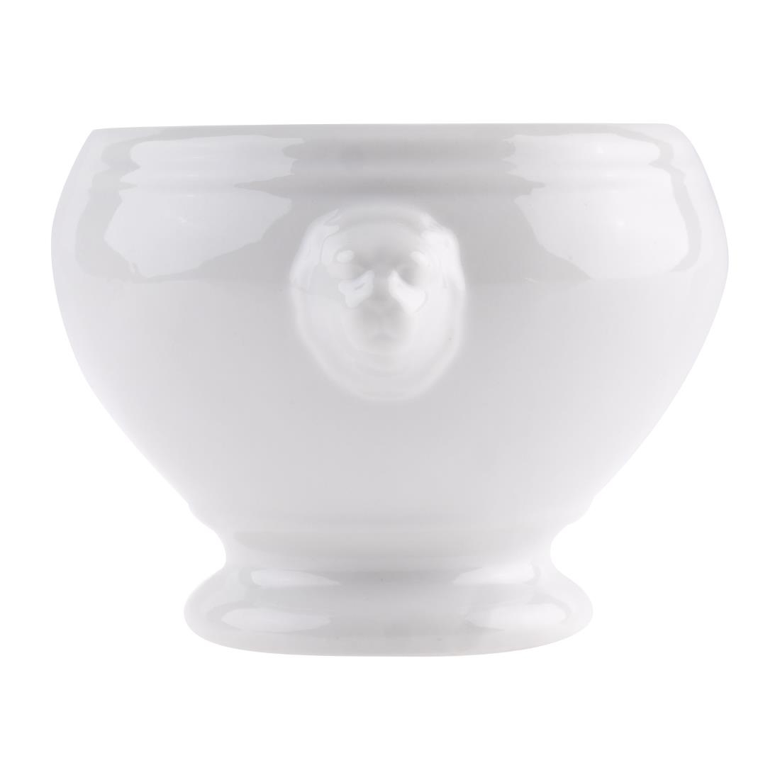 Olympia Whiteware Lion Head Soup Bowls 475ml