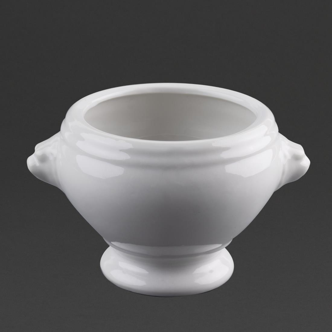 Olympia Whiteware Lion Head Soup Bowls 475ml