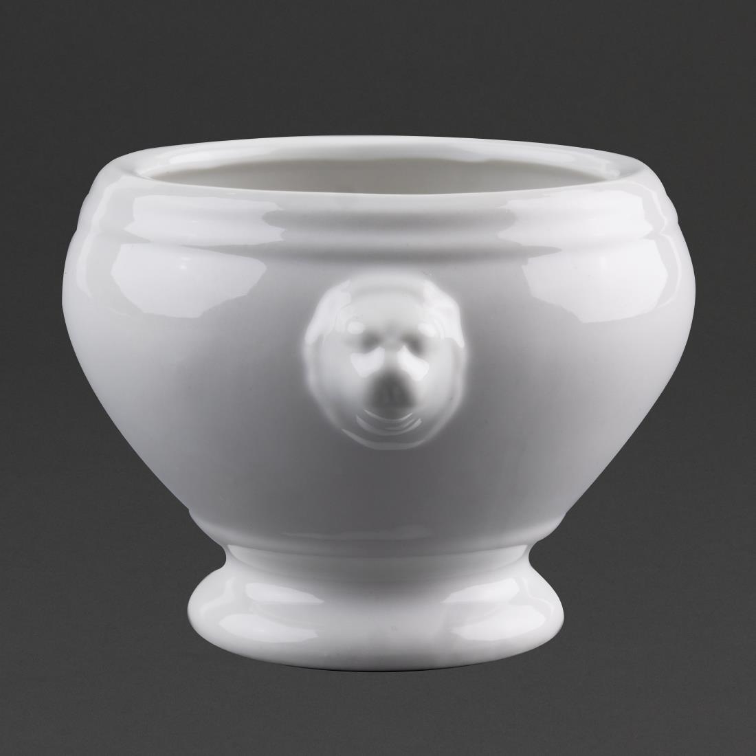 Olympia Whiteware Lion Head Soup Bowls 475ml