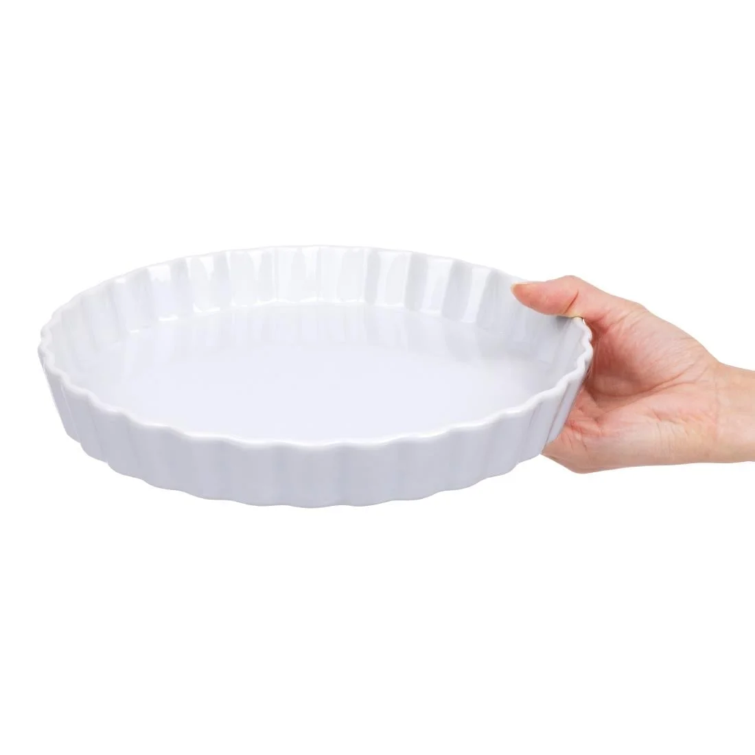 Olympia Whiteware Flan Dishes 265mm - Image 6