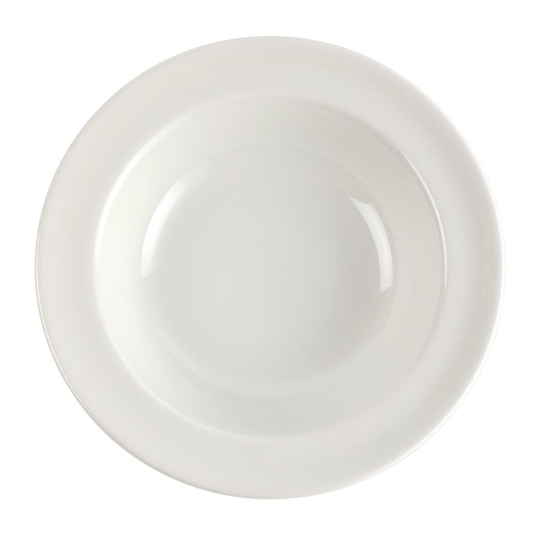 Churchill Plain Whiteware Pasta Plates 280mm
