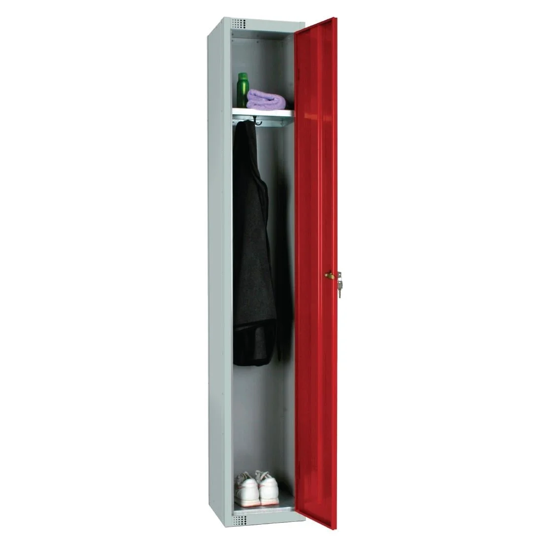 Elite Single Door Coin Return Locker Red - Image 4