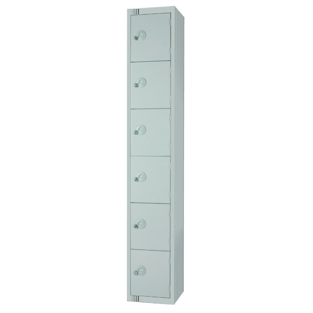 Elite Six Door Manual Combination Locker Locker Grey