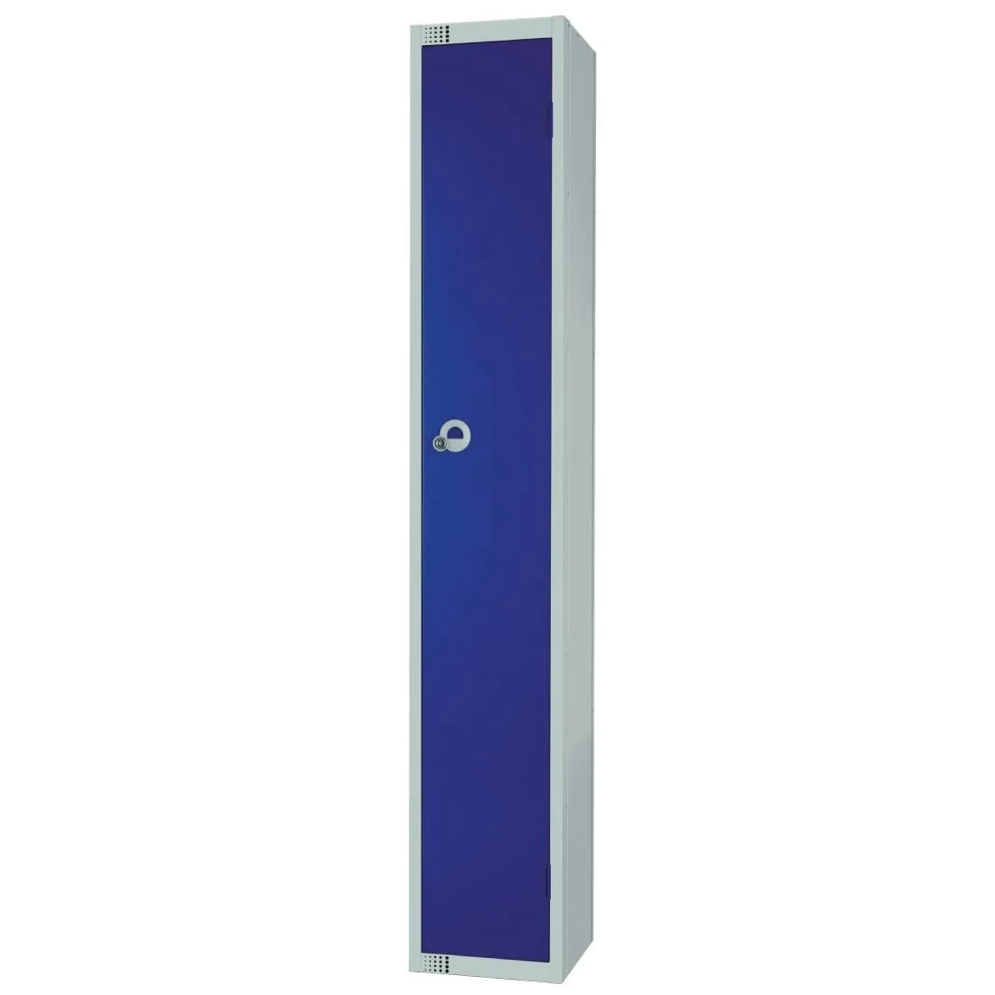 Elite Single Door Coin Return Locker with Sloping Top Blue - Image 3
