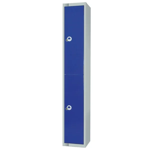 Elite Double Door Coin Return Locker Graphite Blue