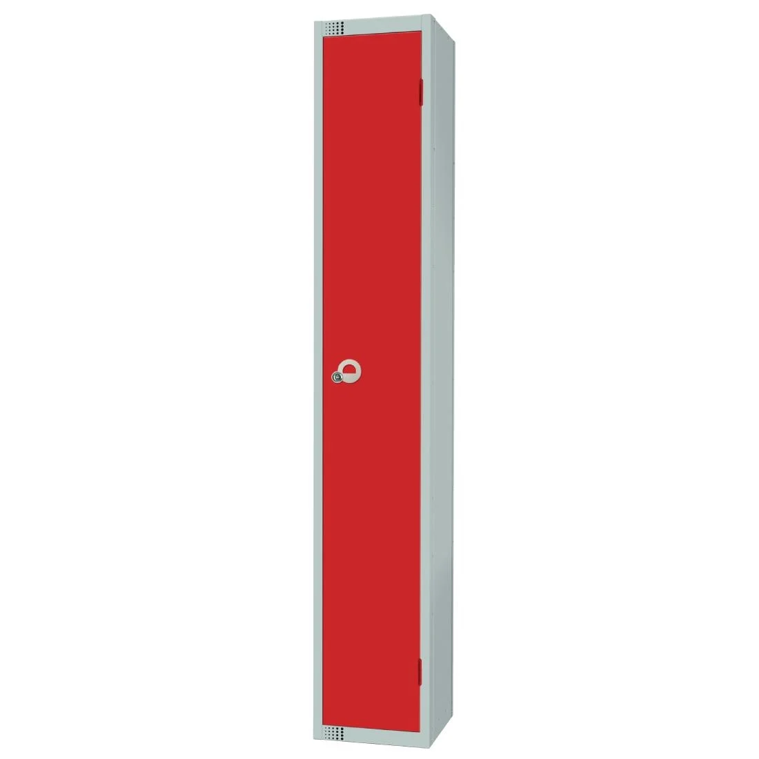 Elite Single Door Manual Combination Locker Locker Red with Sloping Top