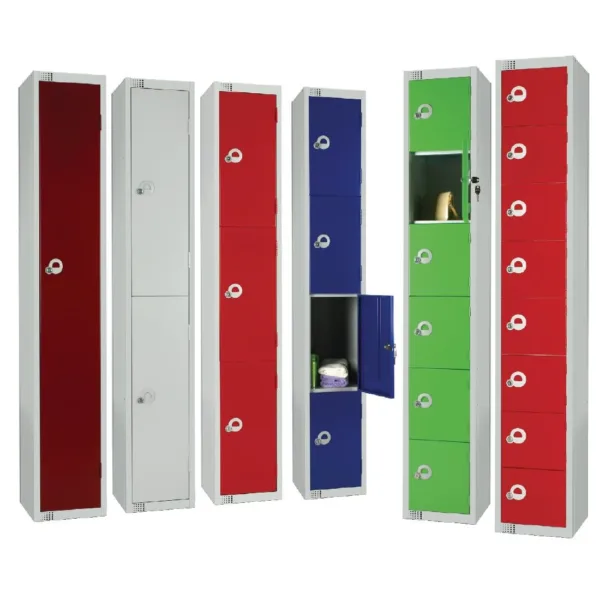 Elite Three Door Manual Combination Locker Locker Red