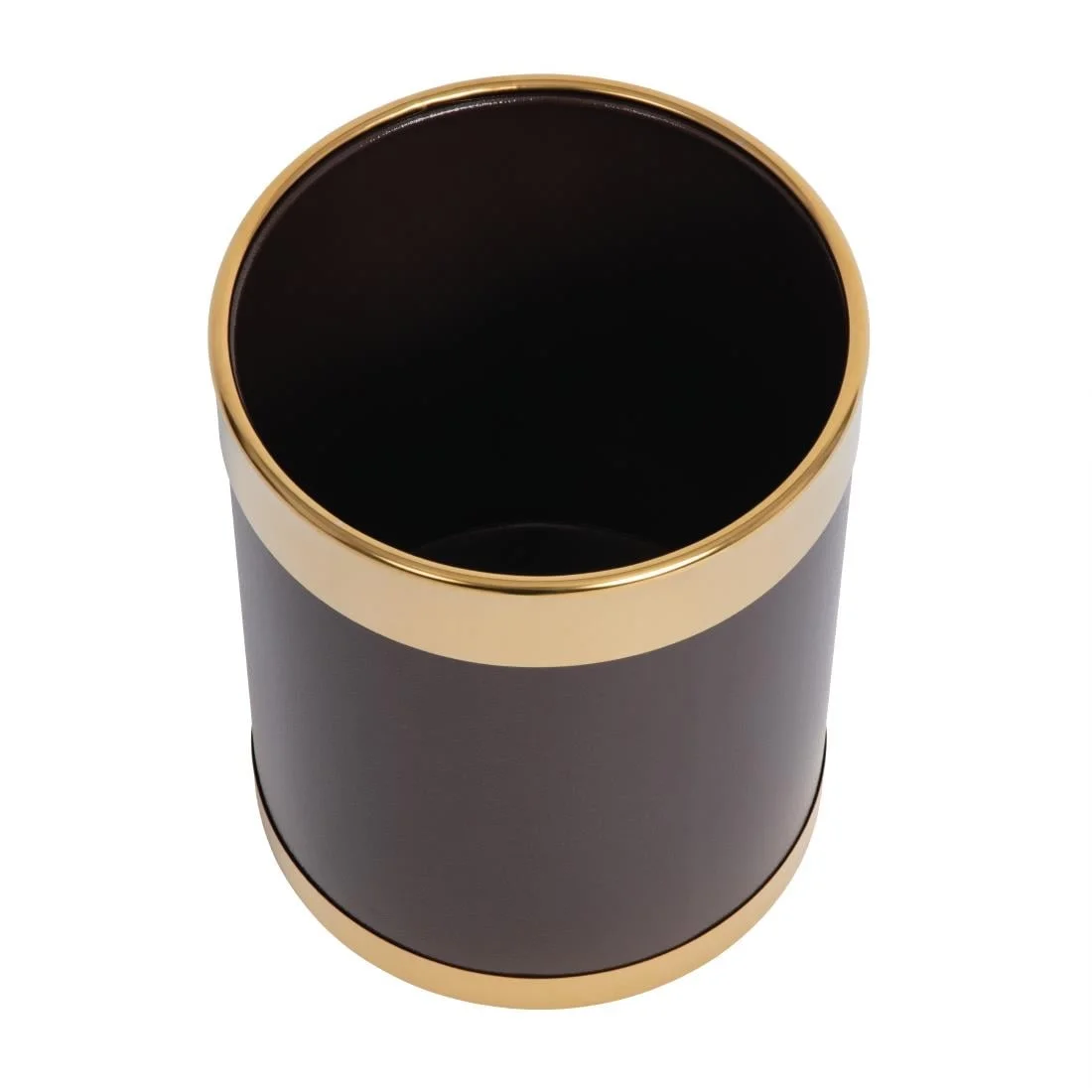 Bolero Waste Paper Bin with Gold Rim - Image 2