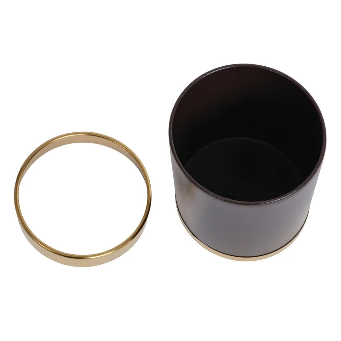 Bolero Waste Paper Bin with Gold Rim - Image 3
