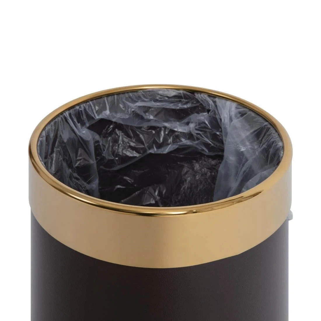 Bolero Waste Paper Bin with Gold Rim - Image 4