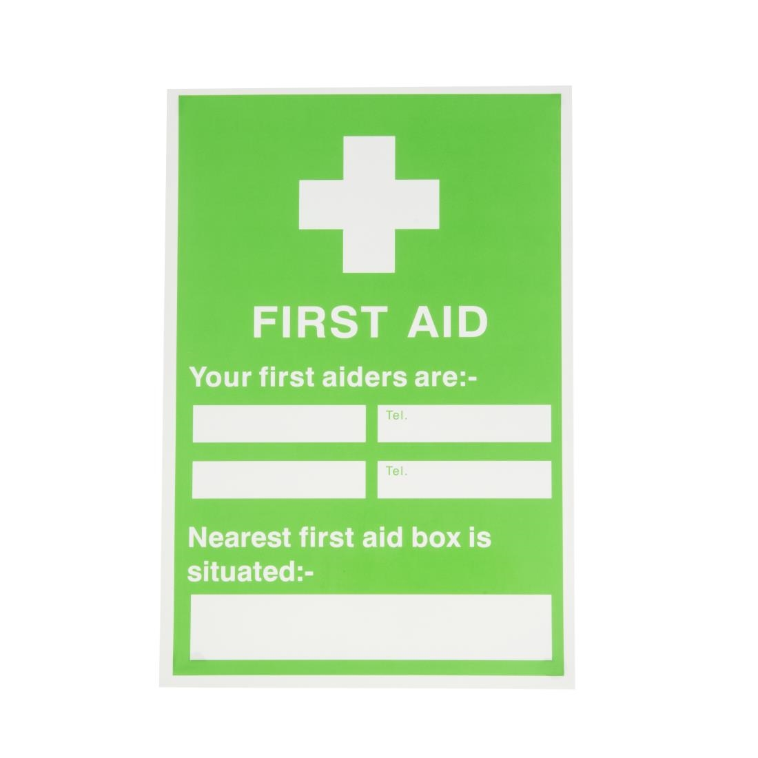 First Aiders Nearest First Aid Box Sign