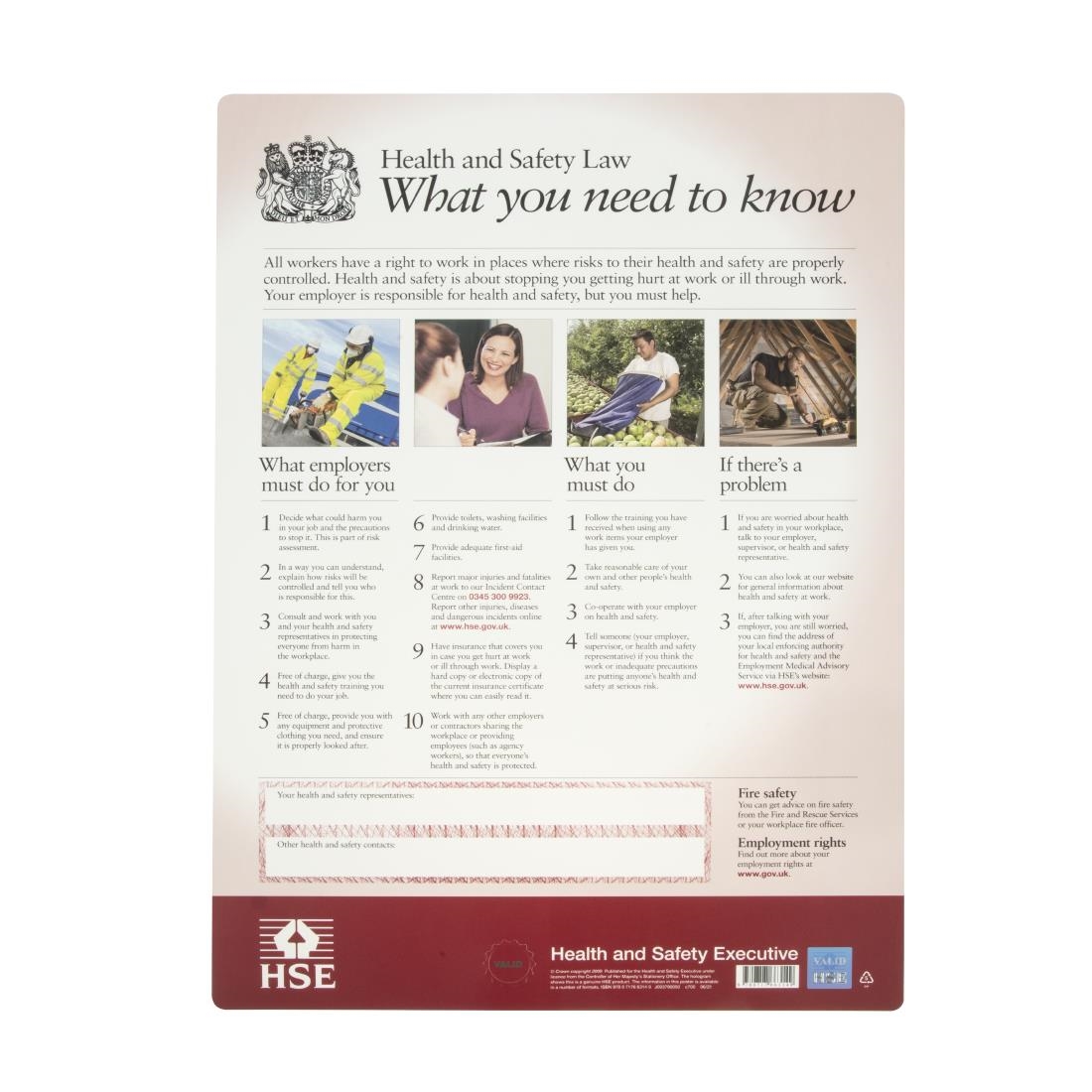 Health & Safety Law Poster A2