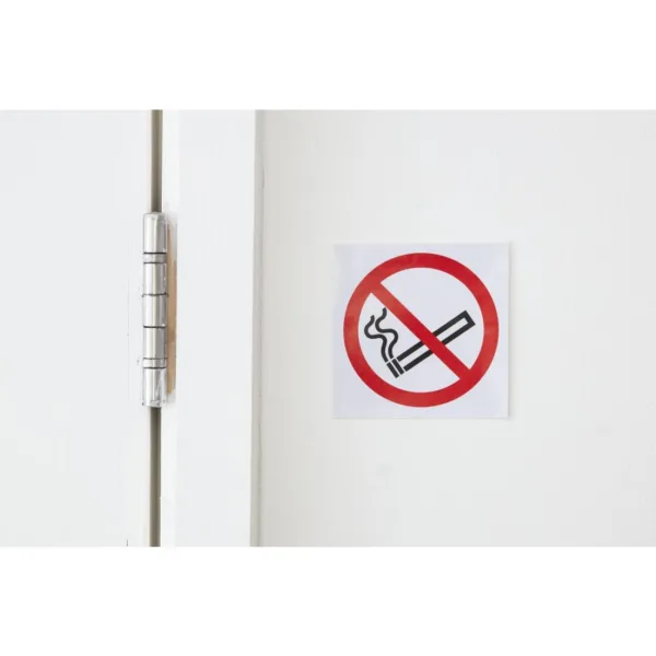 No Smoking Symbol Window Sign